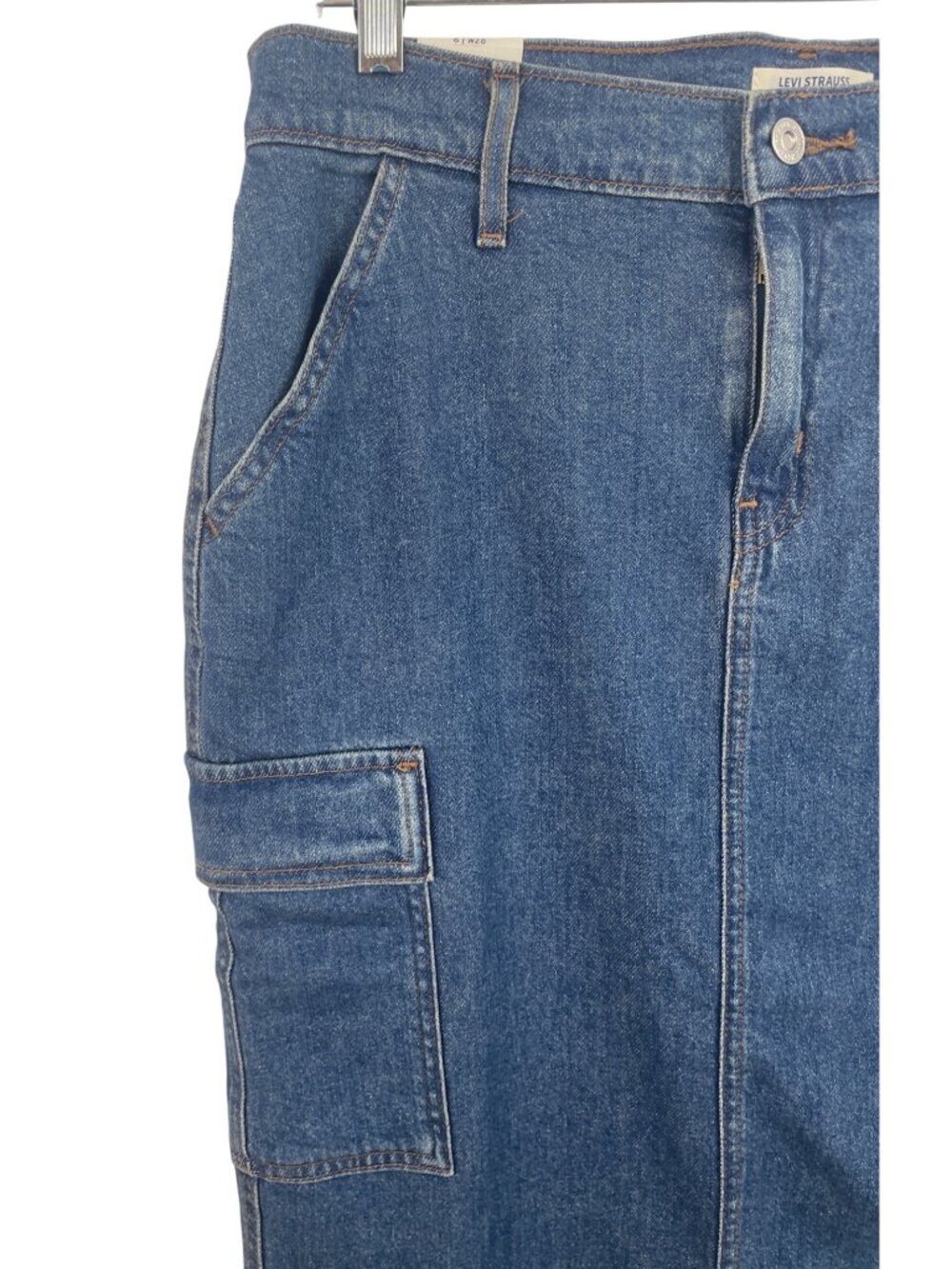 Levi Strauss Signature Denim Maxi Skirt Women’s 6 W28 Mid Rise Comfort Stretch - Picture 3 of 12
